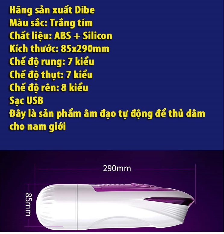 ÂM ĐẠO GIẢ TỰ ĐỘNG DIBE FERRADY NHIỆT RUNG RÊN